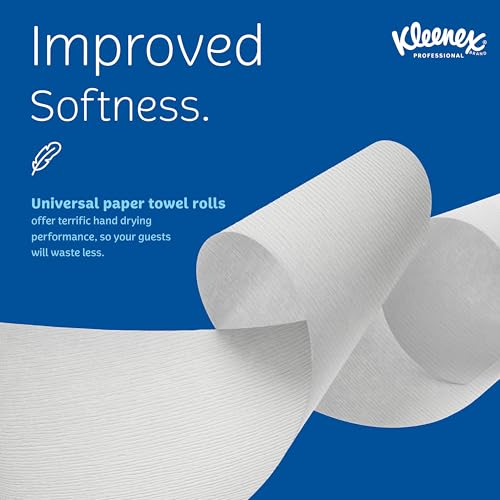 Commercial Hard Roll Paper Towels, White, 1.75" Core - 6 Rolls x 600 ft