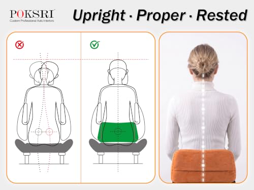 Memory Foam Lumbar Support Pillow for Back Pain Relief - 15.5x8.7 inches