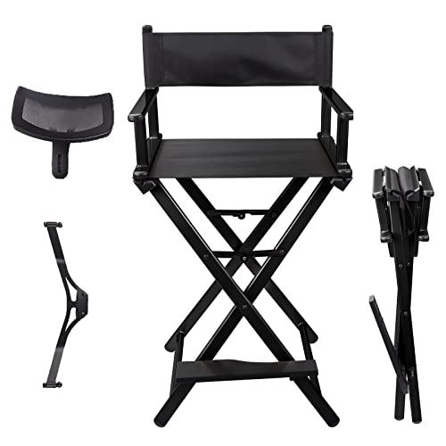 Portable Folding Makeup Artist Chair with Headrest and Footrest