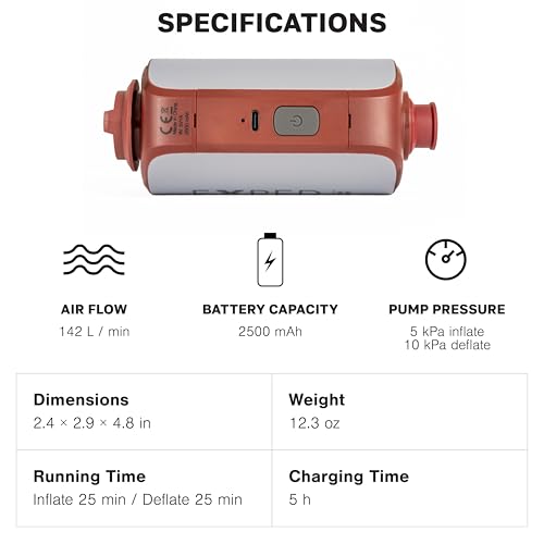 High-Power Portable Electric Air Pump for Inflating Sleeping Pads