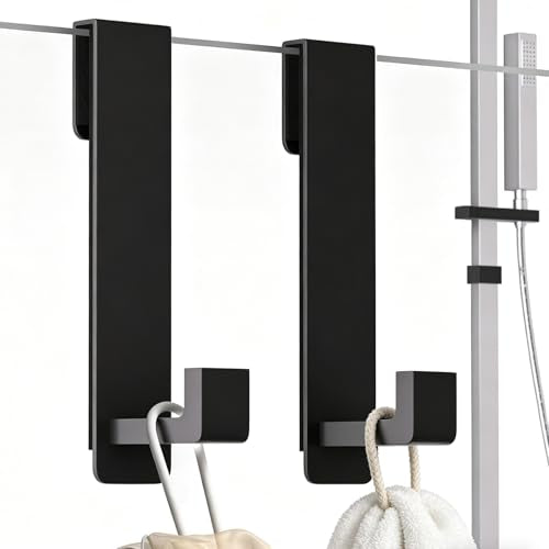 7.5-Inch Stainless Steel Shower Door Hooks for Frameless Glass, 2-Pack