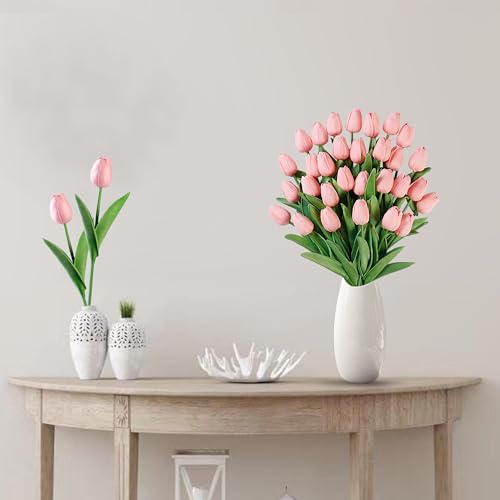 15 Pcs Real Touch PU Fake Tulips - Artificial Flowers for Home & Party Decor