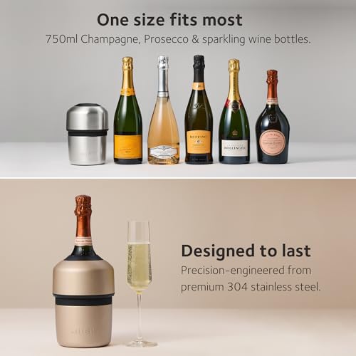 Iceless Champagne Chiller Bucket with Detachable Bottle Stopper - 750ml