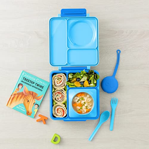 OmieBox Insulated Bento Lunch Box with Food Jar - Blue Sky