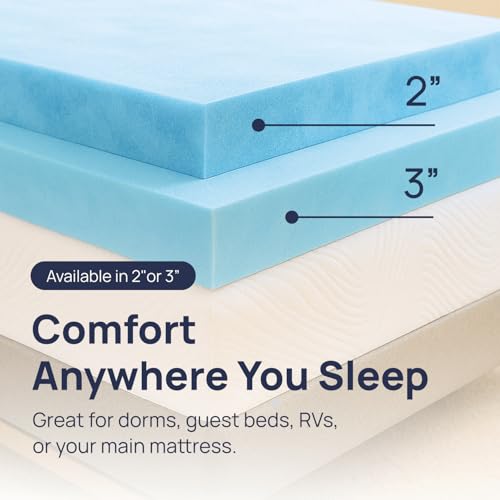 Sure2Sleep 3 Inch Gel Swirl Memory Foam Mattress Topper - Queen Size