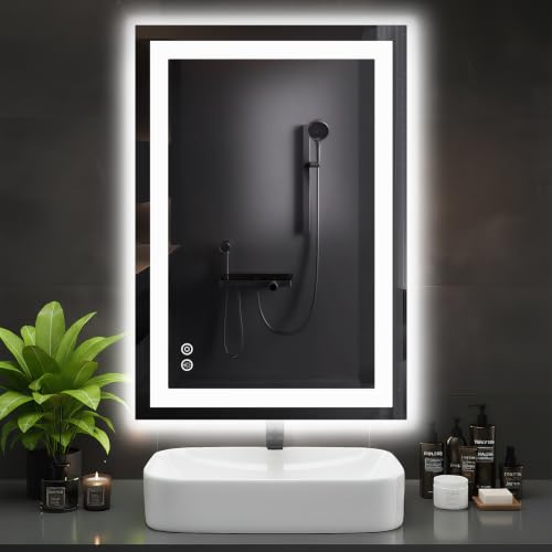 24x36 Inch LED Bathroom Vanity Mirror with Anti-Fog and Dimmable Lights