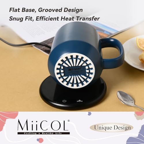 Miicol Navy Ceramic Coffee Mug 16 oz - Large Tea Cup with Handle