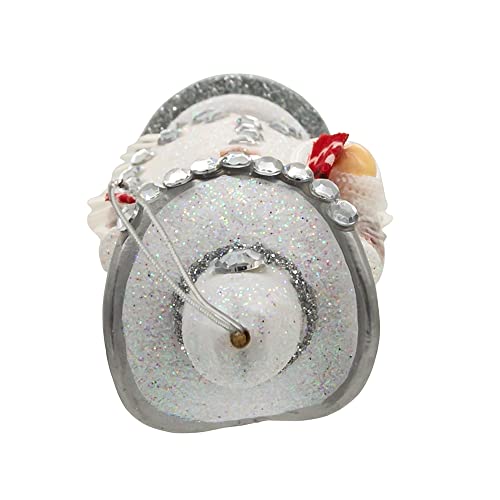 6-Inch Rhinestone Cowgirl Wooden Nutcracker Christmas Tree Ornament