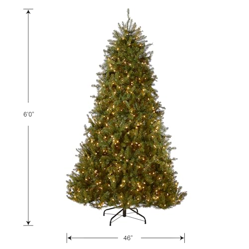 6ft Pre-Lit Dunhill Fir Artificial Christmas Tree with 600 Clear Lights