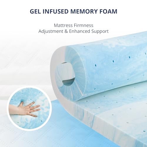 3-Inch Twin Memory Foam Mattress Topper with Cooling Gel