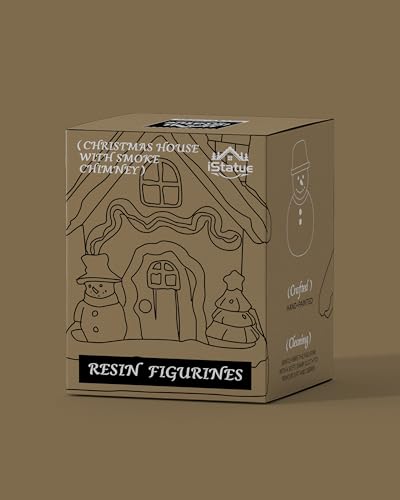 Christmas Incense Burner House - Hand-Painted Resin Gingerbread Cottage with Chimney Smoke Effect - House Variation