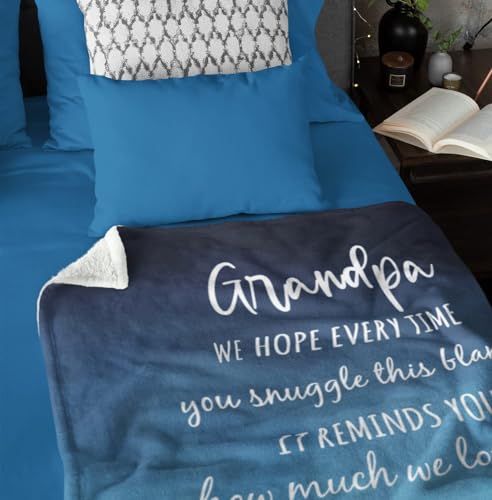Julazy 60x50 Inch Grandpa Gifts Throw Blanket - Christmas We Love You Design