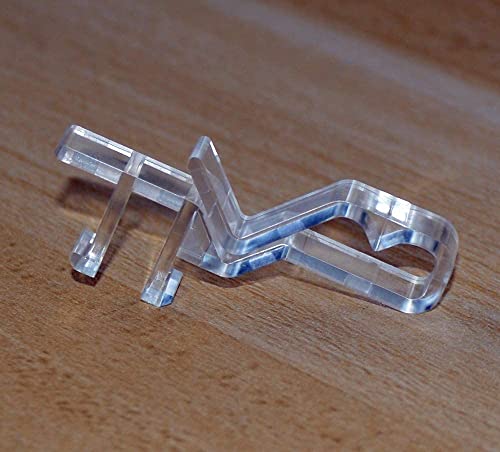 1-7/8 Inch Hidden Channel Valance Clips for Wood Blinds - 10 Pack