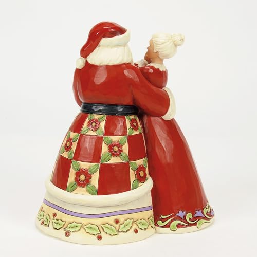 Jim Shore Heartwood Creek Santa & Mrs. Claus Holiday Figurine 6.57 Inch