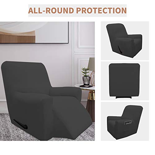 100% Waterproof Recliner Chair Cover - Soft, Leakproof Protector for Pets & Kids, Dark Gray