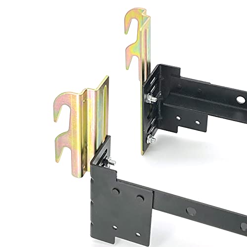 4-Piece Bolt-On to Hook-On Bed Frame Conversion Brackets for Headboards