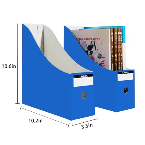 6-Pack Magazine File Folder Holder - Cardboard Desktop Desk Organizer
