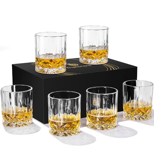 11 oz Old Fashioned Whiskey Glasses - Set of 6 Dishwasher-Safe Rocks Glasses