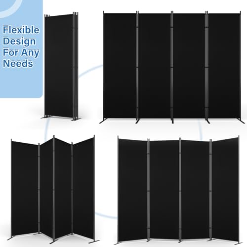 4-Panel Folding Room Divider, 88-Inch Portable Privacy Screen for Home