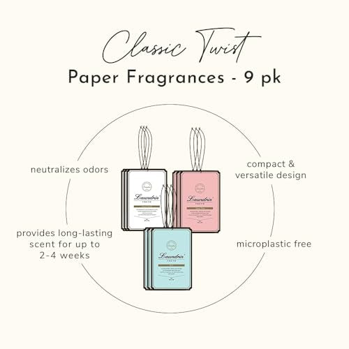 Laundrin Paper Fragrance 9-Pack - Long-Lasting Closet & Room Fresheners