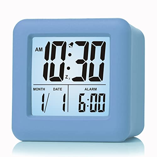 Digital Alarm Clock for Kids with Snooze, Nightlight and Silicone Cover