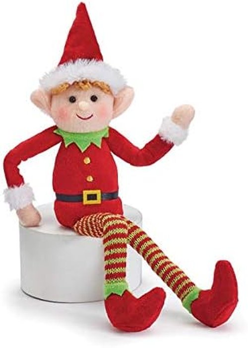 Burton Plush Christmas Elf Dolls - Adorable Boy & Girl Designs for Festive Decor