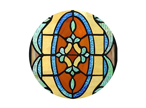 Handmade Stained Glass Window Panel | 32x9 Inch Tiffany Art