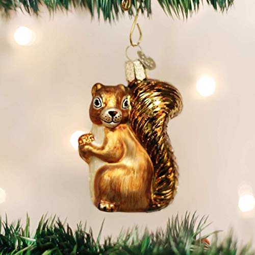 Old World Christmas Squirrel Glass Blown Ornament - Hand-Painted Squirrel figurine