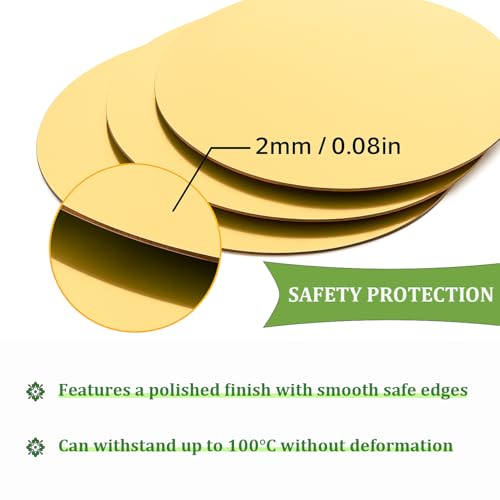24 Pack 12-Inch Round Acrylic Mirror Trays for Wedding Table Centerpieces