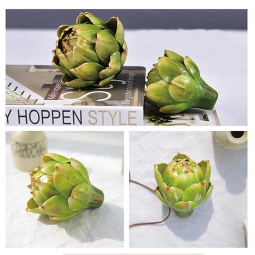 6pcs Large Realistic Faux Artichokes - Artificial Vegetable Home Decor