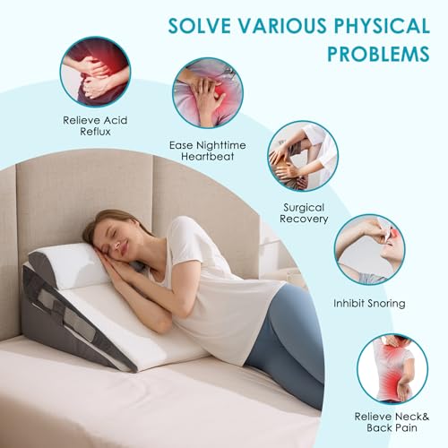 Adjustable Wedge Pillow Set for Surgery Recovery & Acid Reflux Relief