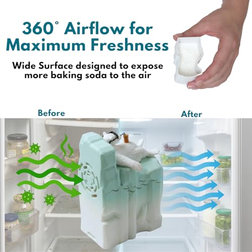 Snowman Fridge Deodorizer and Baking Soda Holder for Freezer Odor Removal