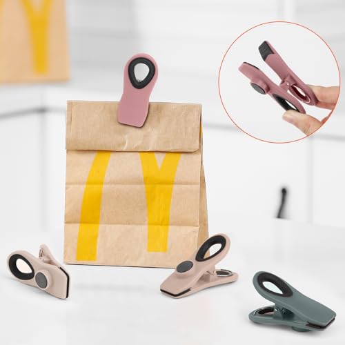 Magnetic Chip Clips for Food Storage - 12 Pack Neutral Sealing Clips