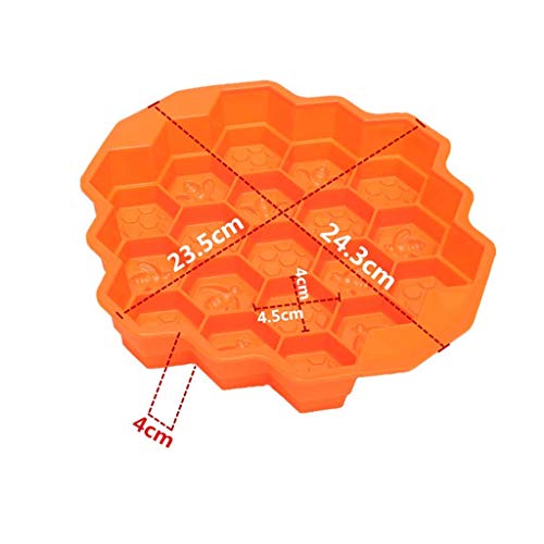 17-Hole Silicone Honeycomb Cake Mold Non-Stick Baking Pan for Desserts