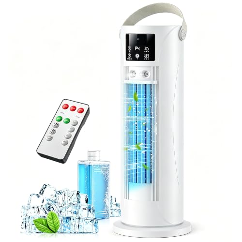 Portable Evaporative Air Cooler with 750ml Tank & Remote Control