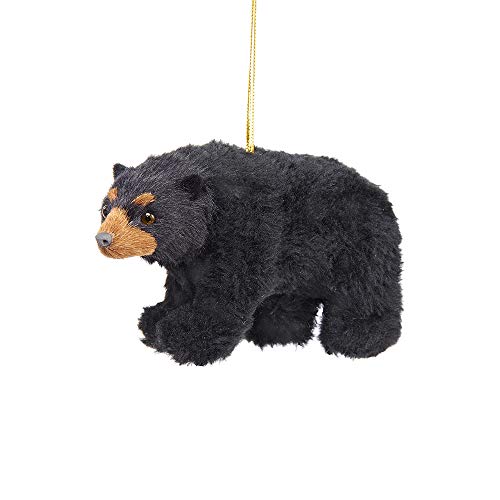 Kurt Adler 4.5-Inch Plush Black Bear Holiday Ornament