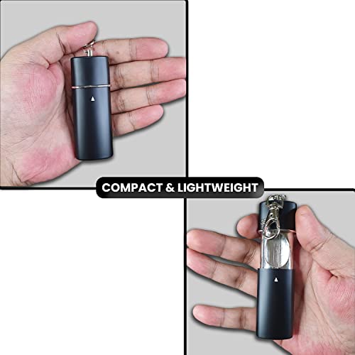 Portable Pocket Ashtray with Keychain - Smell Proof Travel Tube, Pack of 2