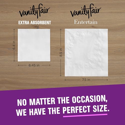 Extra Absorbent Paper Napkins - Vanity Fair 80 Count - Soft & Durable