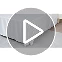 Queen Bed Skirt with 16-Inch Drop - Pleated White Microfiber Dust Ruffle