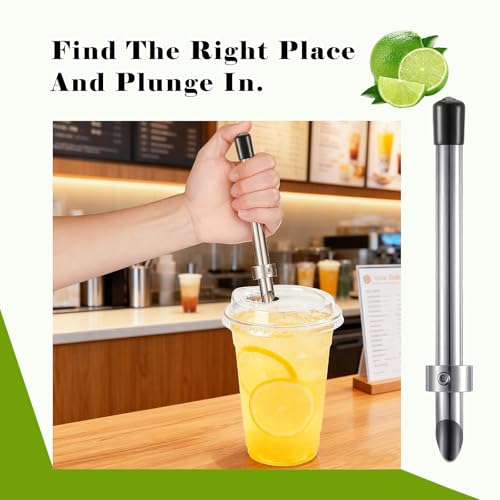 Sissatthai 5-Piece Stainless Steel Cocktail Bar Tool Set with Muddlers & Straw Punchers