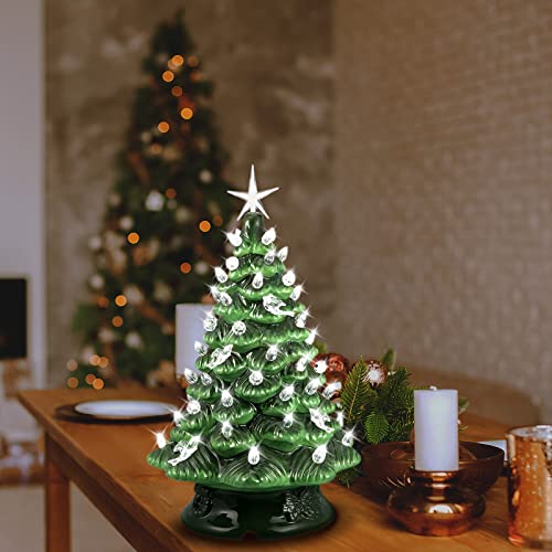 Riakrum 186 Pcs Ceramic Christmas Tree Replacement Lights Set Clear Classic