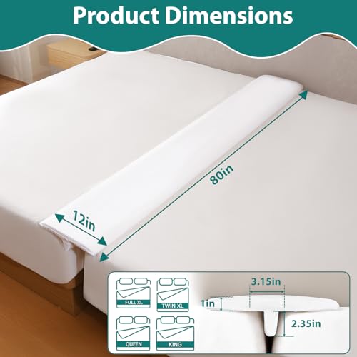Split King Bed Bridge Mattress Gap Filler - 80" x 12" Extra Wide Converter