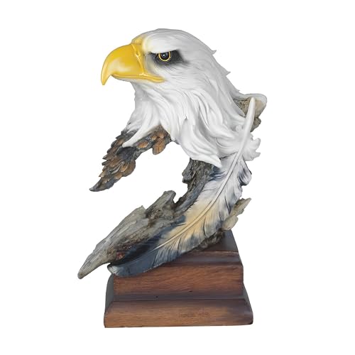 Ice Armor 12" Eagle Head Bust Figurine – Office Desk/Home Decor