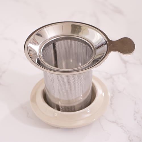 Urban Tokyo Ryu Dragon Tea Mug with Lid & Stainless Steel Infuser 15oz Porcelain