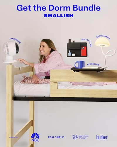Smallish FanShelfie Adjustable Fan Holder for Dorm Bunk & Loft Beds