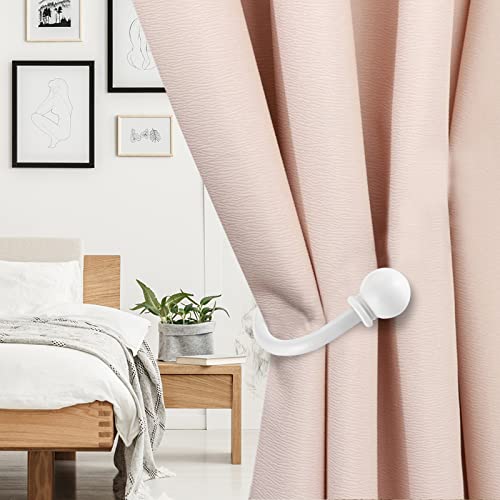 Set of 2 Decorative Aluminum Alloy Curtain Holdbacks, Wall Mounted Tiebacks