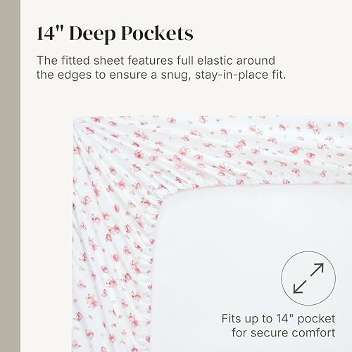 Modern Threads Silky Soft Microfiber Bed Sheet Set, Deep Pocket - Full, Ivory