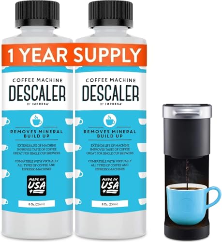 Universal Coffee Maker Descaler & Limescale Remover Solution - 2-Pack (8 oz)