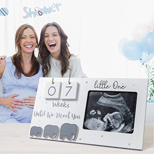 Ultrasound Sonogram Picture Frame with Baby Countdown Weeks - Pregnancy Gift