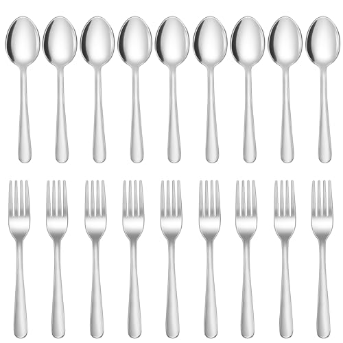 24-Piece Stainless Steel Flatware Set - 12 Forks and 12 Spoons